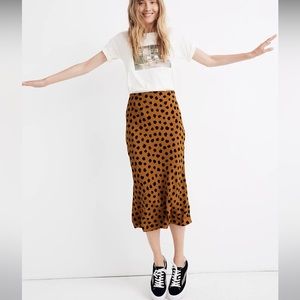 Madewell Midi Slip Skirt in Painted Spots